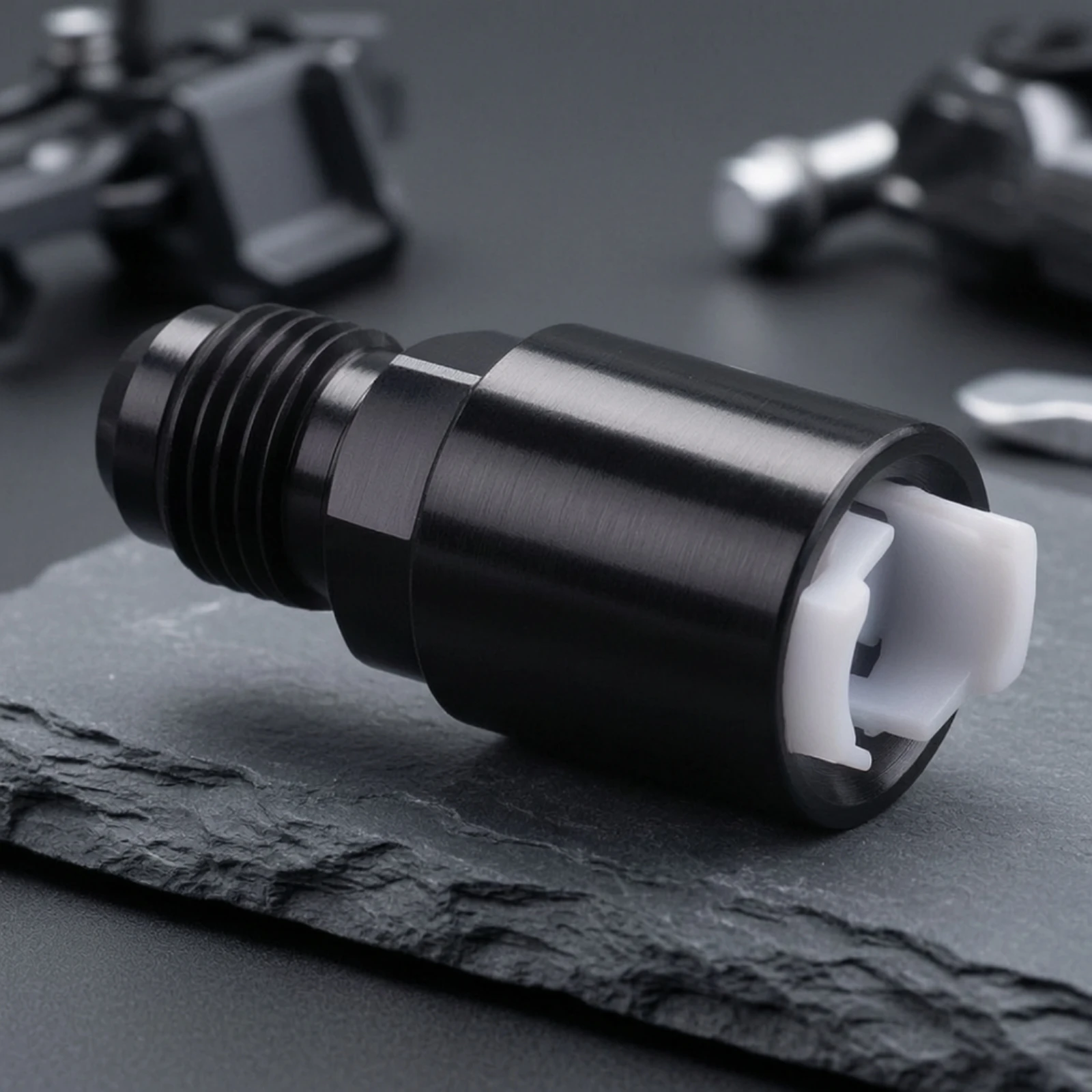 Adaptador de Conexão com Extremidade de Desconexão Rápida, Adaptador de Combustível AN6 Usinado em CNC, Conexão de Linha de Combustível com Desconexão Rápida e Montagem Fácil
