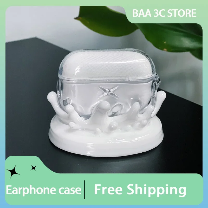 Original Water Droplet Airpods Max Case Cover Ornament Resin Airpods Transparent Protective Case Headset Accessory Y2K Gift