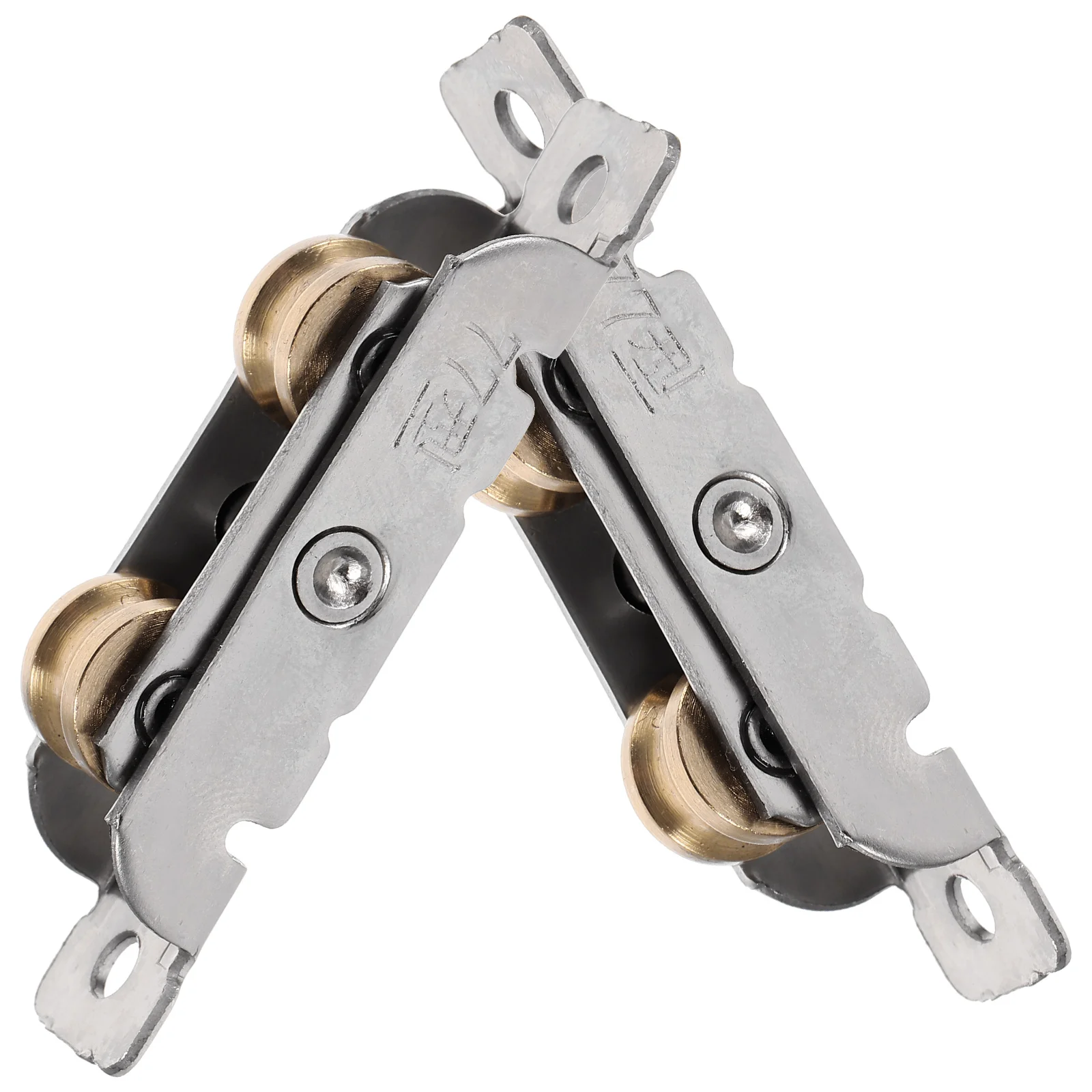 

2Pcs Sliding Door Wheel Stainless Steel Pulley Track Durable Replacement for Closet Cabinet Glass Door Roller Hardware