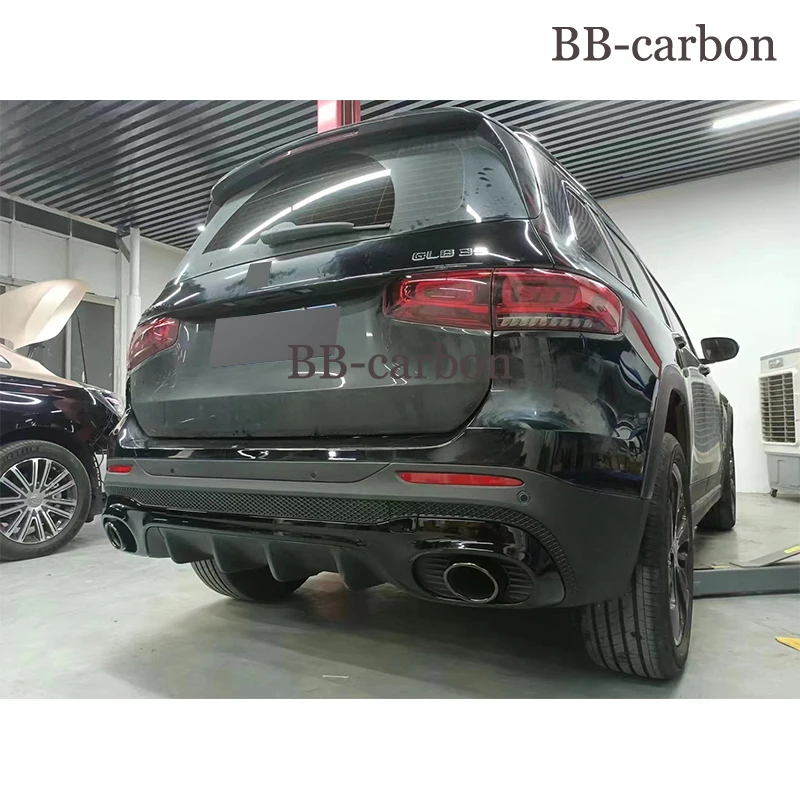 For Mercedes-benz GLB Class X247 To GLB35 Amg Style Quality PU Meterial Car Body Kit Rear Bumper Assembly Tail Throat