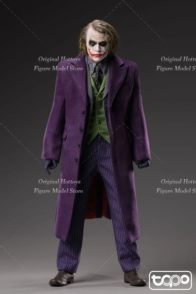 TOPO TP007 1/6 Scale Men Soldier Batman JOKER Heathley Purple Long Coat Set Upgraded Version For 12-inch Action Figure Toys