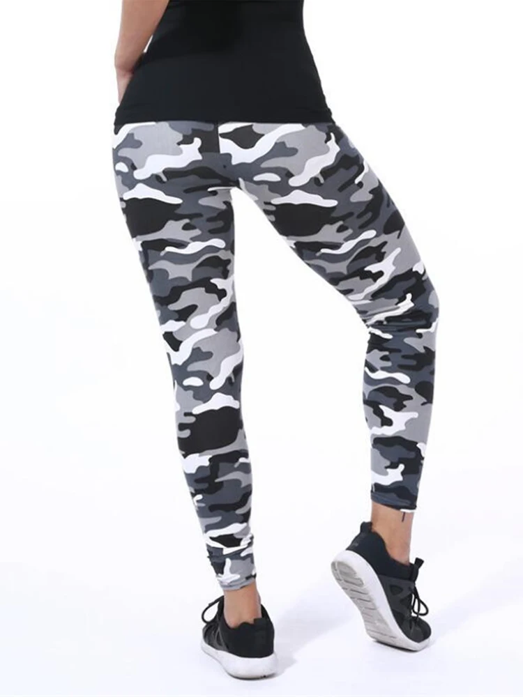 YSDNCHI CamSolomon-Leggings slim pour femmes, style graffiti, surintendant, armée verte, pantalon de sport, K085
