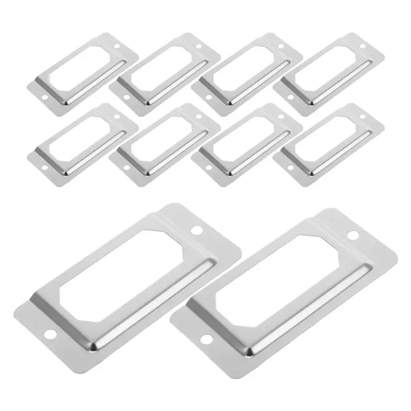 Metal Label Pull Frame Handle File Name Card Holder 50pcs For File Name Card Holder Drawer Box Case Bin