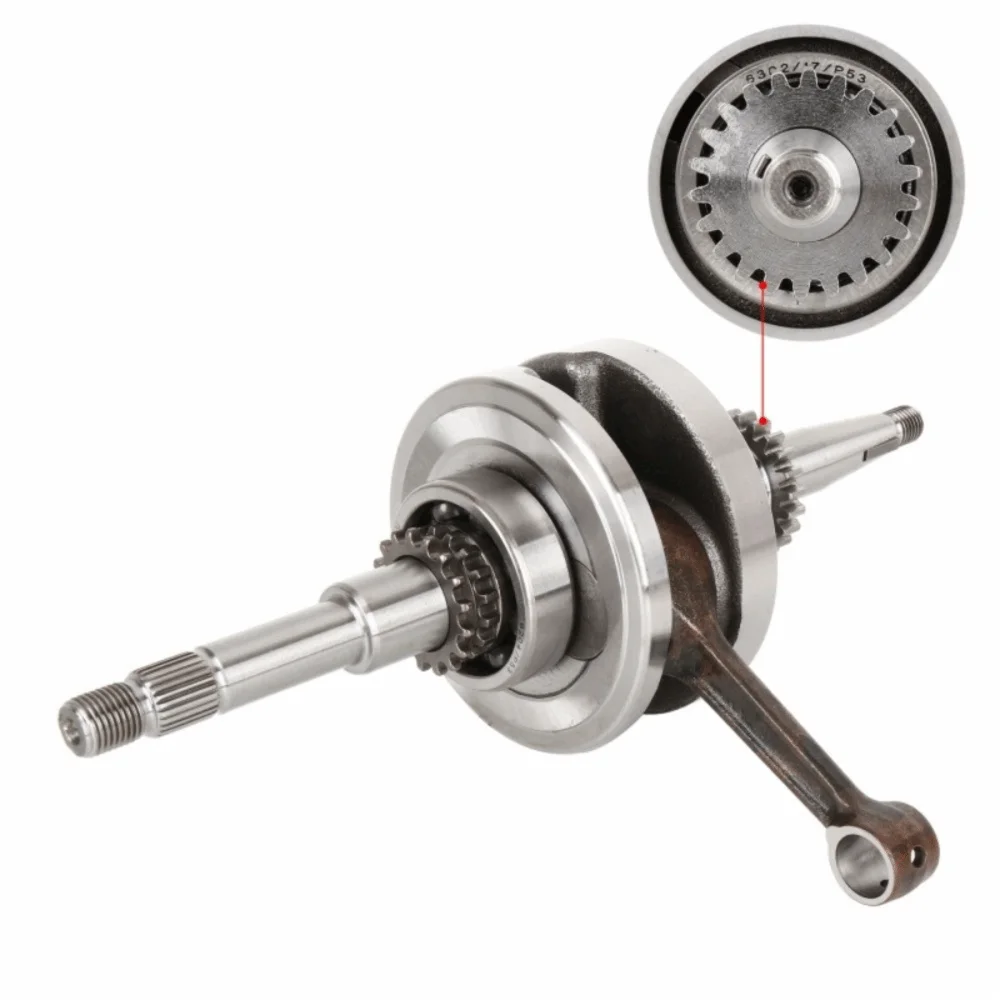 22 Tooth Linkage Crankshaft Assembly Aluminum Alloy Direct Replacement Crankshaft Assembly Kit 4 Stroke High Strength