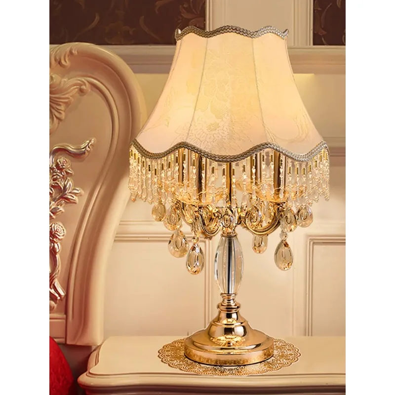 

European luxury crystal bedroom bedside lamp designer high sense creative living room warm decoration floor lamp