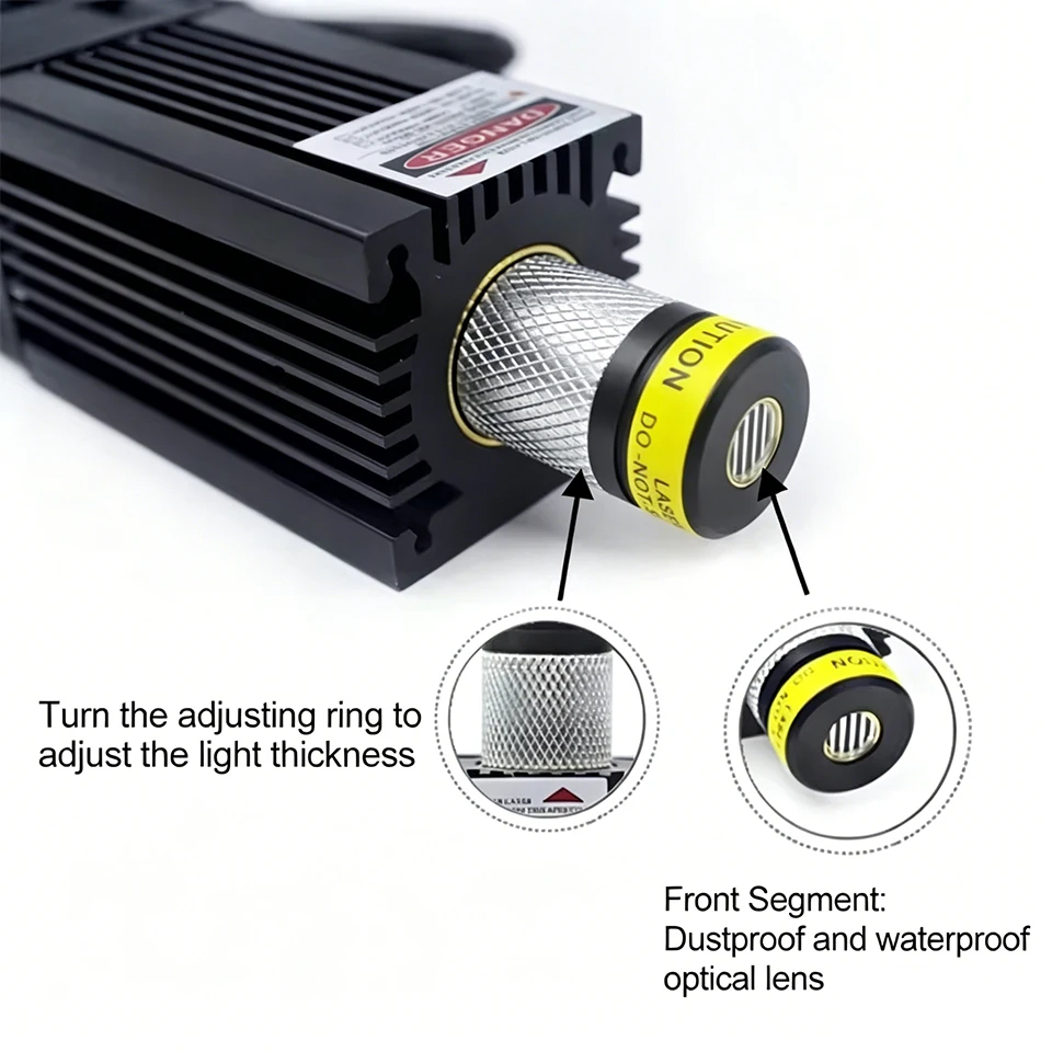 Laser Engraving 450nm 1W 1.6W 2.5W Blue Focusable Dot Cooling Fan with  12V Adapter Holder