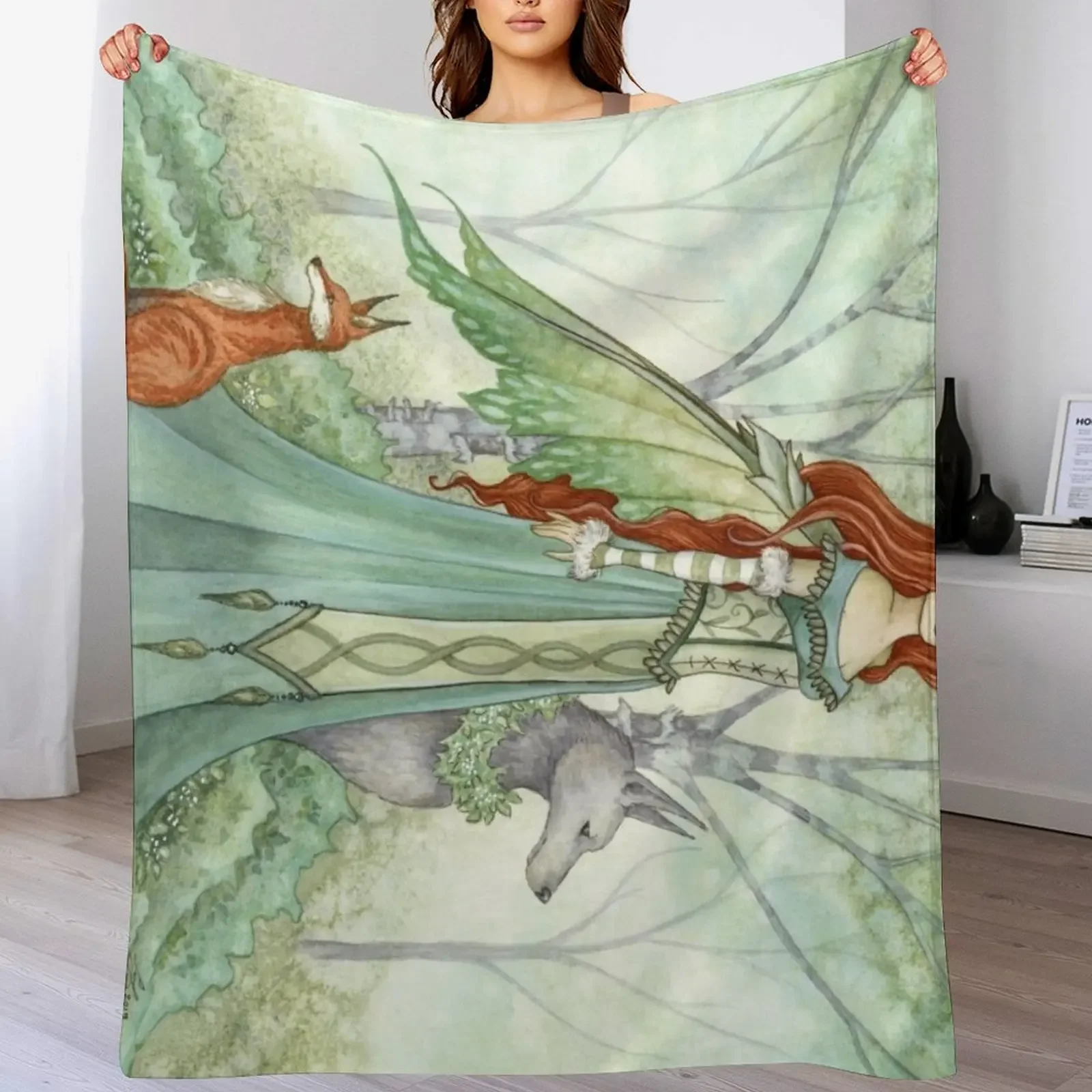 

Woodland Guardians Throw Blanket Soft Beds blankets and throws halloween Blankets Sofas Of Decoration Blankets