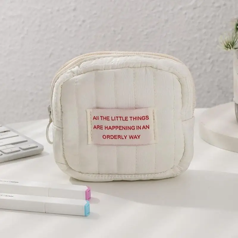 

Korean Styles Toiletry Bag Square Makeup Bag Travel Cosmetic Bag Aesthetic Makeup Storage Bag Change Purse for Woman