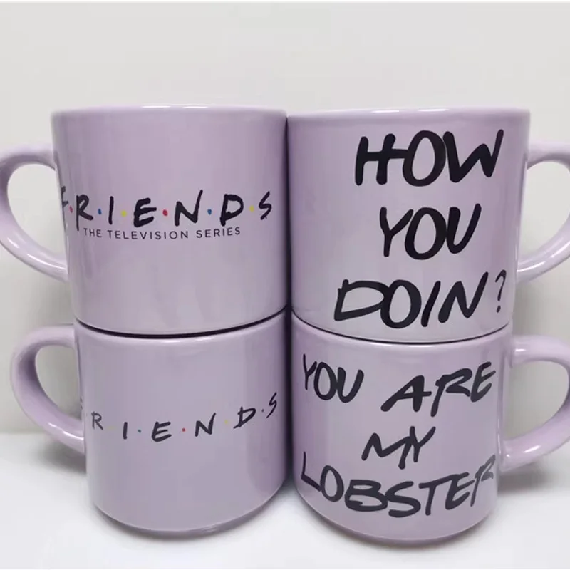 Classic American Drama Friends Chandler Bing Action Figure Toys Ceramic Mug Funny Creative Friends Cup Gifts For Boys Girls