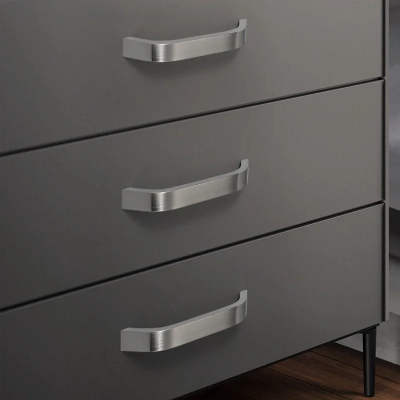 96 128 160 192mm Aluminum Modern Simple Dumb White Cabinet Shoe Cabinet Wardrobe Door Handle Black Drawer Kitchen Door Handle.