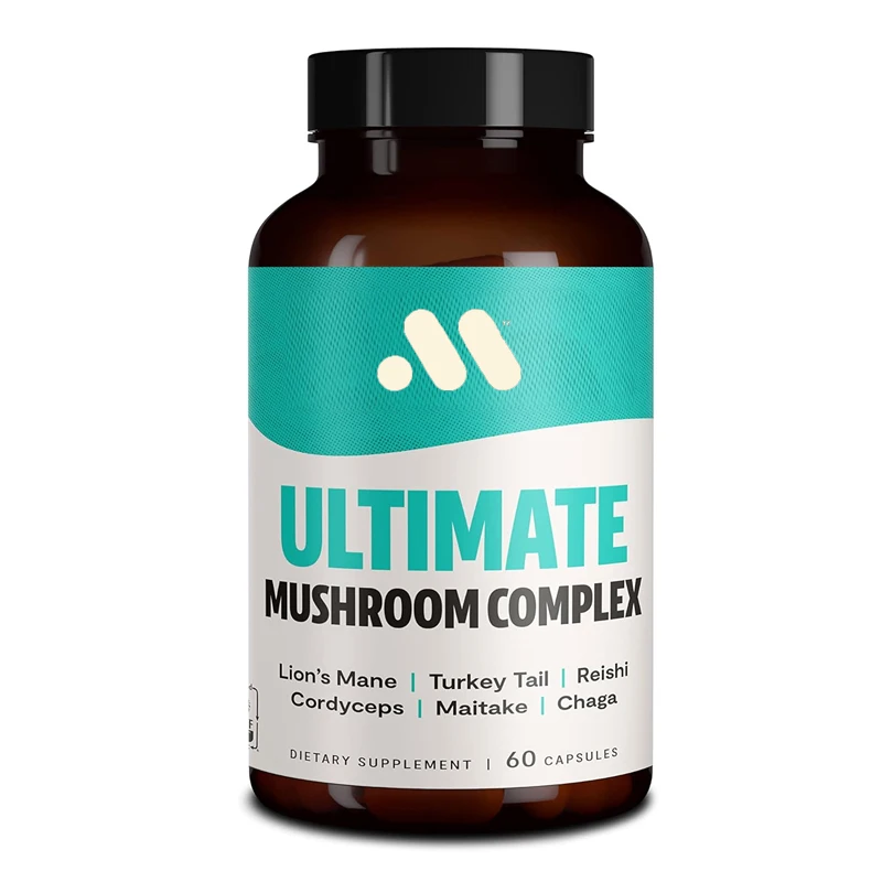 Mushroom complex - Immune support and brain boosting supplement for immunity, energy, memory, and focus (60 capsules)