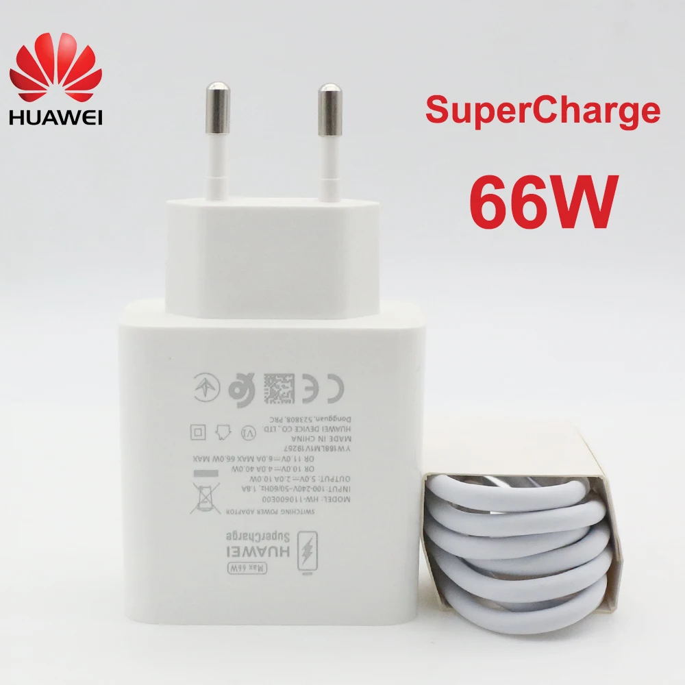 66W EU US SuperCharge Super Fast Charger For Huawei P40 P50 P30 Pro Mate 50 40 30 Honor 50 Majic 3 4 2 Honor 80 70 60 SE 50 Pro