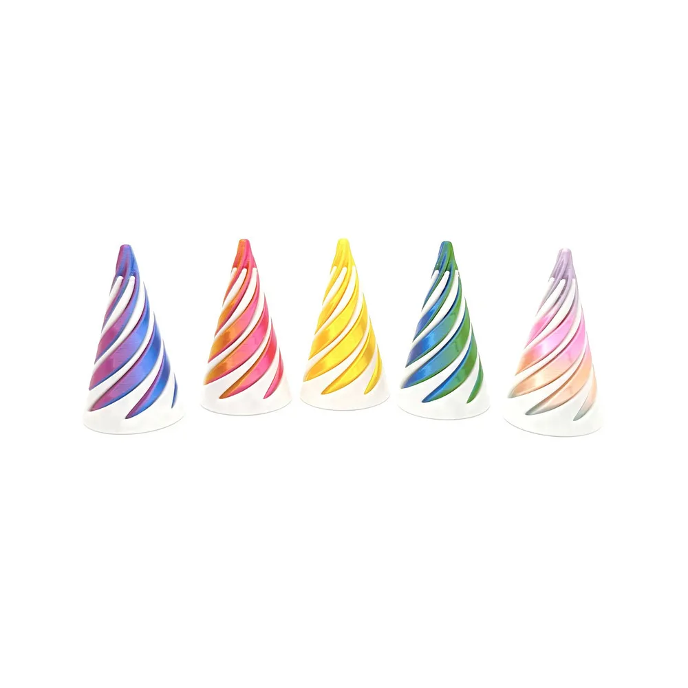 

3D Printed Spiral Dragon Toy Dual Color Cone Puzzle Hand Spinner Fun Desk Decor Stress Relief Gift for Adults Kids