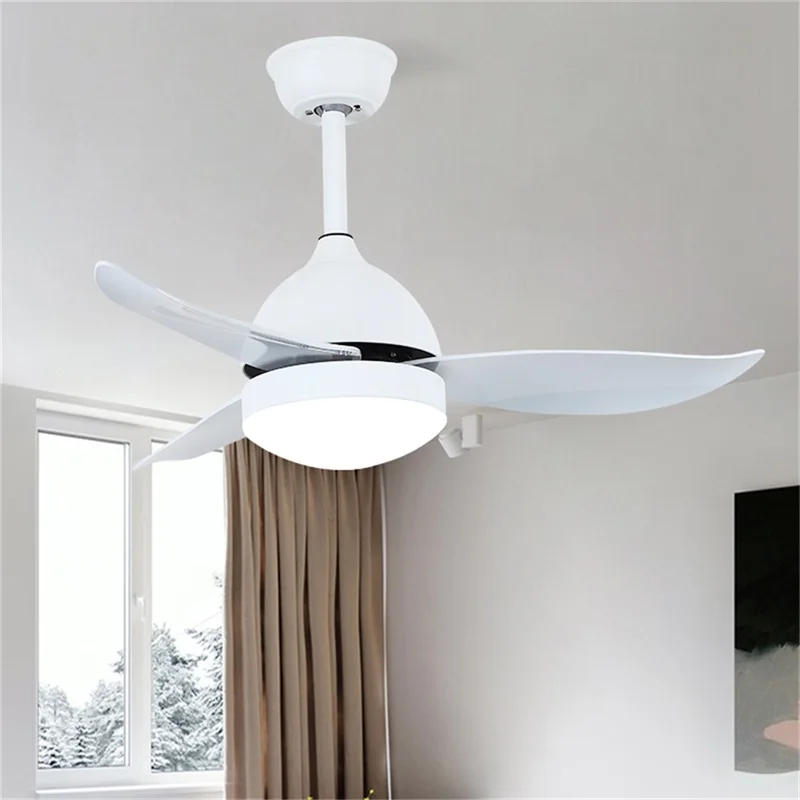 TYLA Simple Ceiling Fan with Light Remote Control Contemporary LED Lamp for Home Dining Room Bedroom