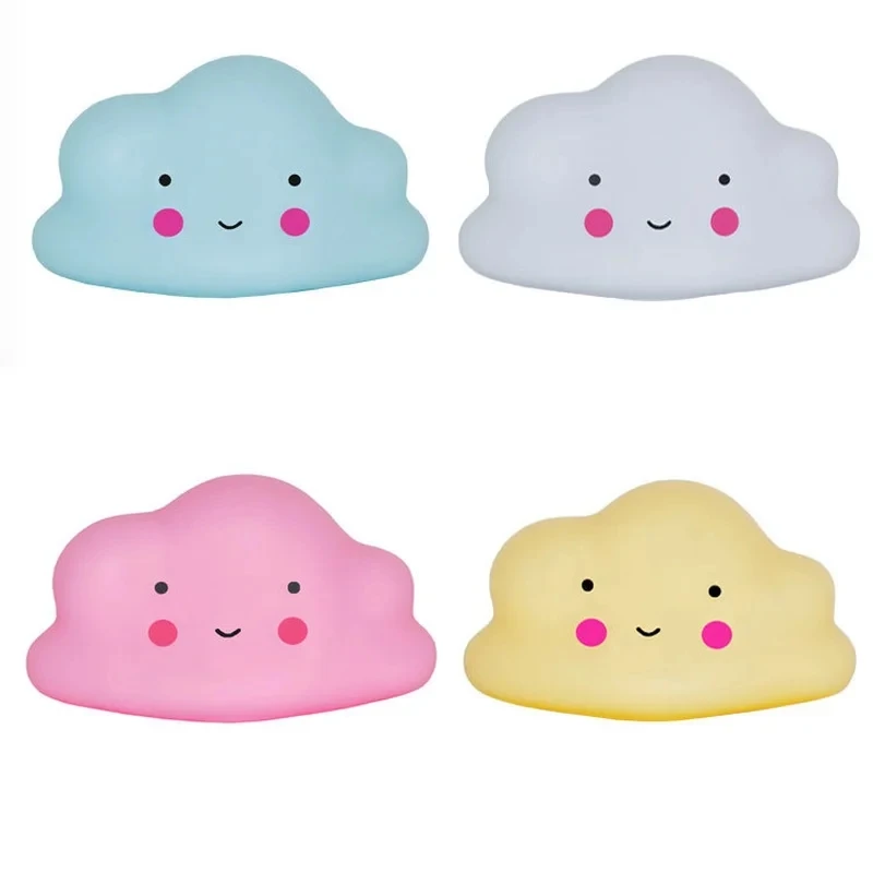 Cute Cloud LED Night Light Kids Bedside Lamp Battery Operated Bedroom Room Decoration Cloud Nightlight For Kid Children Gifts