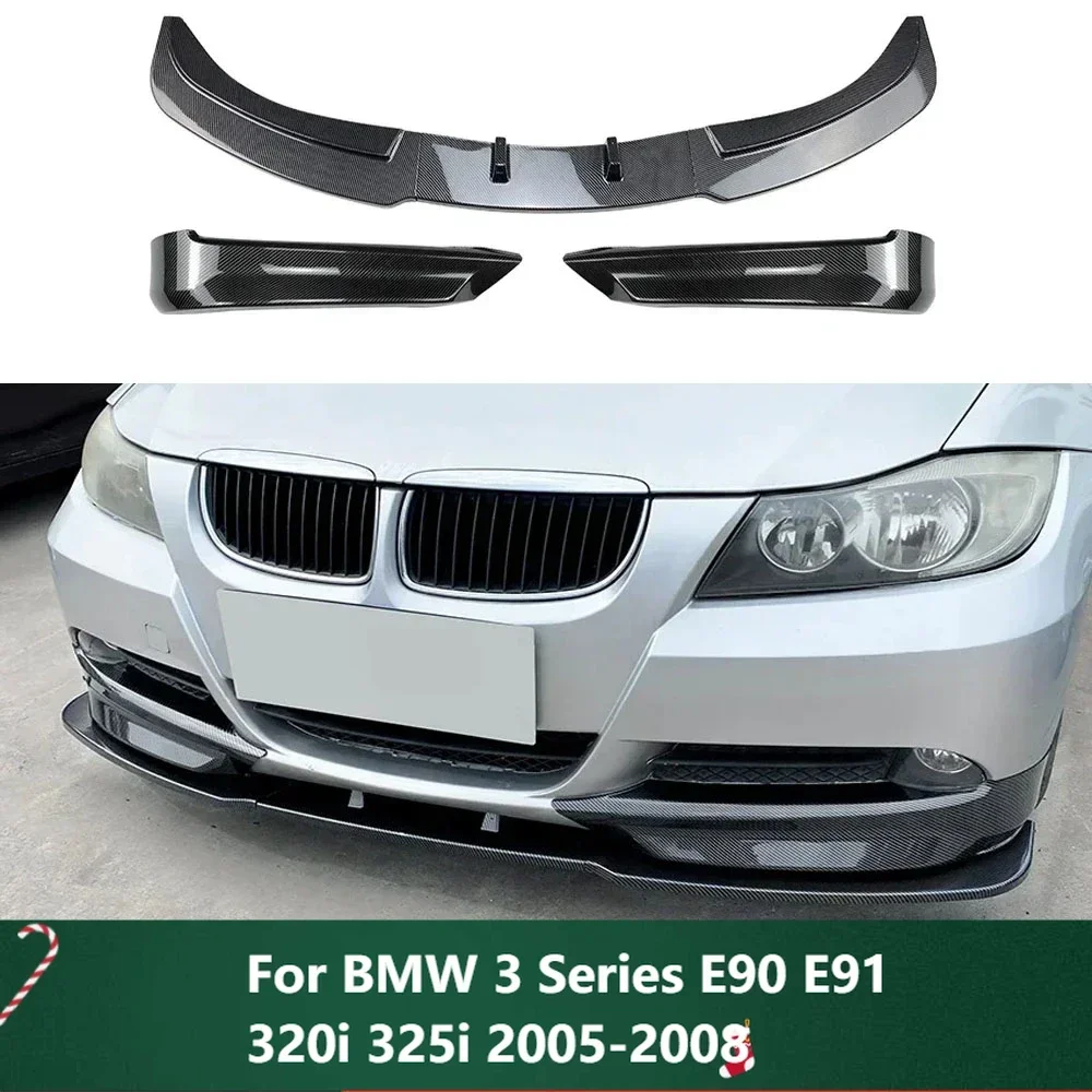 

New！Front Bumper Lip Splitter Bumper Diffuser Spoiler Guard Protector Body Kits For BMW 3 Series E90 E91 320i 325i 2005-2008