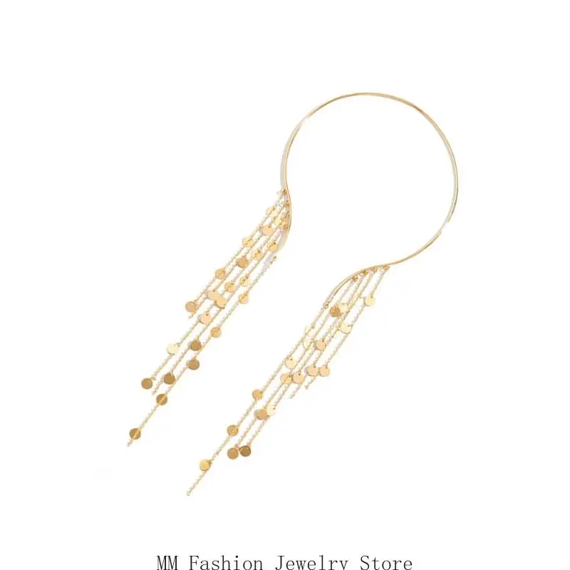 D0UB 유행 술 목걸이 모조 동전 예술적 매력 고급스러운 체인