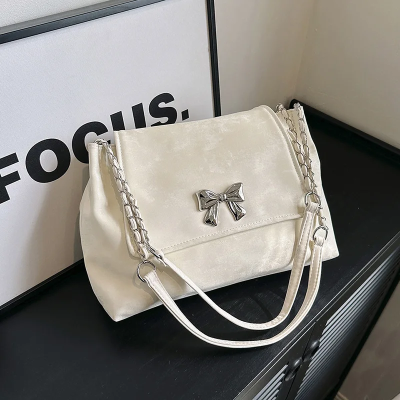 

2025 New Spacious Tote Bag for Women, Textured Chain Strap Shoulder Bag, Versatile Crossbody Purse, Large Capacity & Chic​