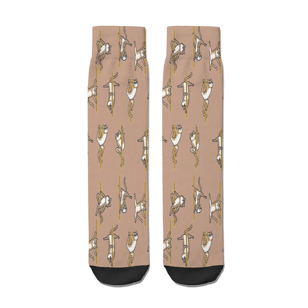 Cats Pole Dancing Club  Straight Socks Male Mens Women Winter Stockings Polyester Polyester