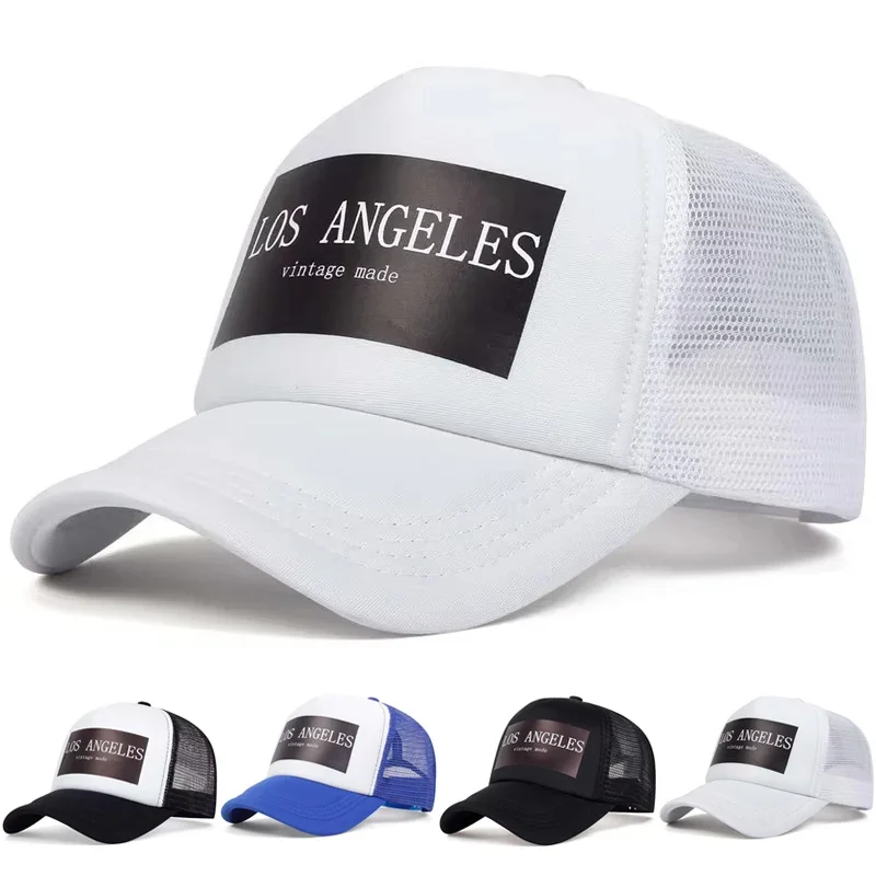Unisex Los Angeles Print Baseball Net Caps Outdoor Adjustable Spring and Summer Casual Sunscreen Hat