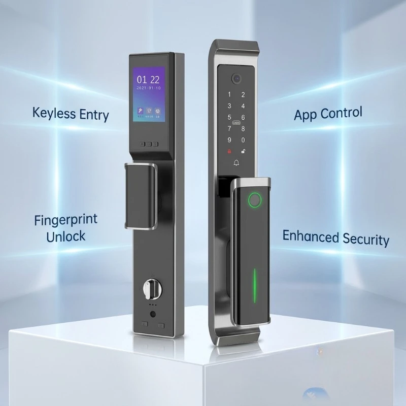 Smart door lock cloud storage Wi Fi/aluminum/wooden door video intercom system for facial recognition