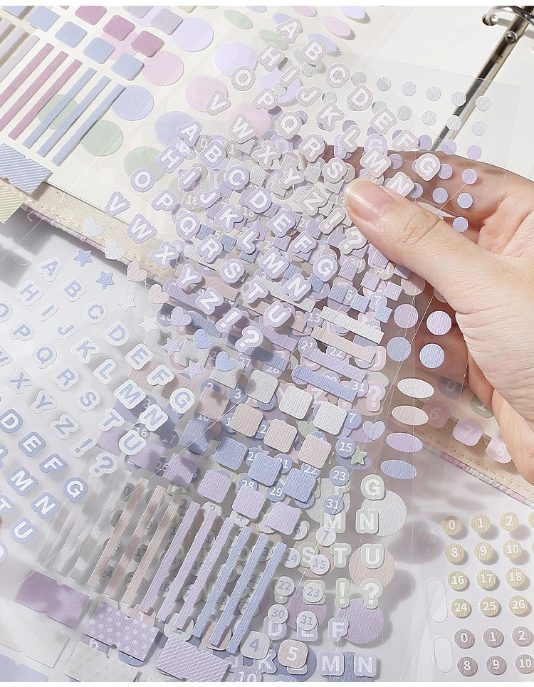 Aufkleber-Set, viermalige farbige Kunstpunkte, Markierungsfolie, Schneidaufkleber, tragbare Dekorationsmaterialien – Detail 10