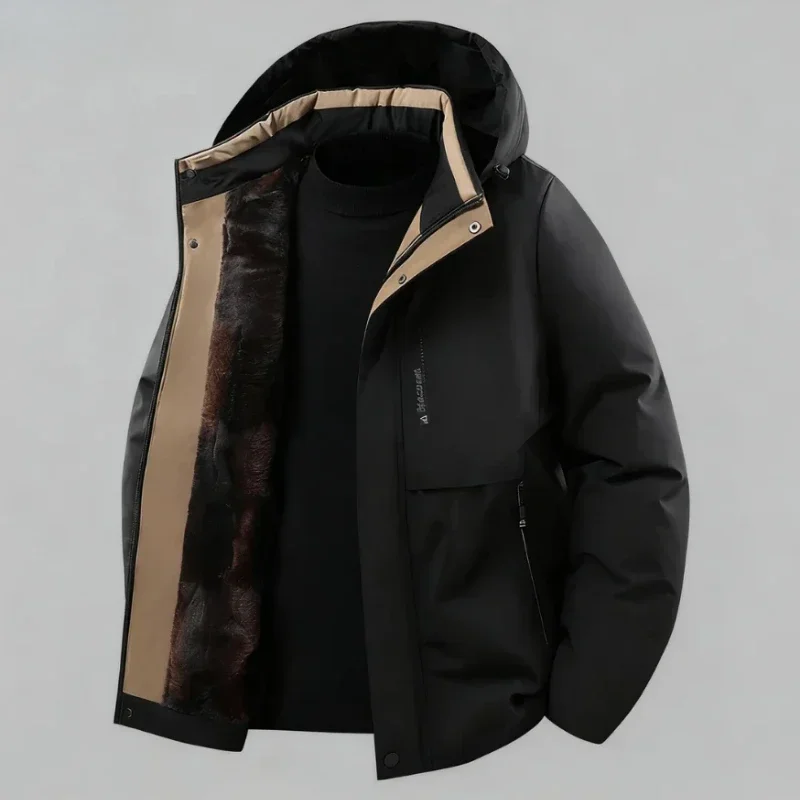 025 Autumn/Winter New Jacket for Men Warm, Fashionable, Versatile, Thickened and Velvet High Quality Comfortable