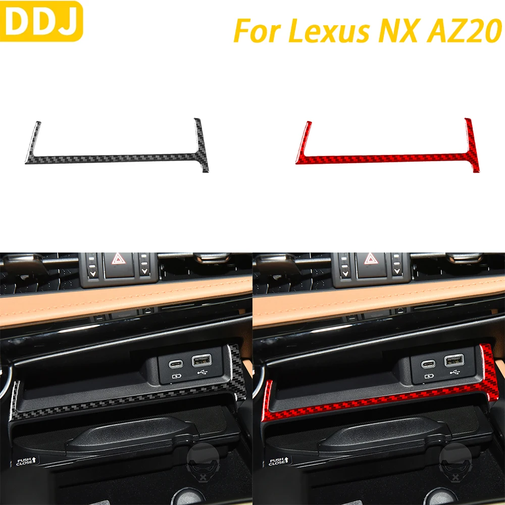 

For Lexus NX AZ20 250 350H 450H 2022-2024 Accessories Carbon Fiber Gear Shift Panel Storage Frame Cover Car Interior Sticker