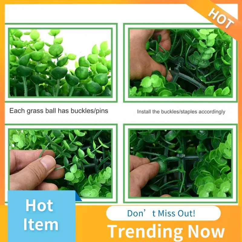 

AB08-2 Pcs Artificial Plant Topiary Ball Garden Spheres Topiary Plant Outdoor Indoor Decoration For Backyard Decor