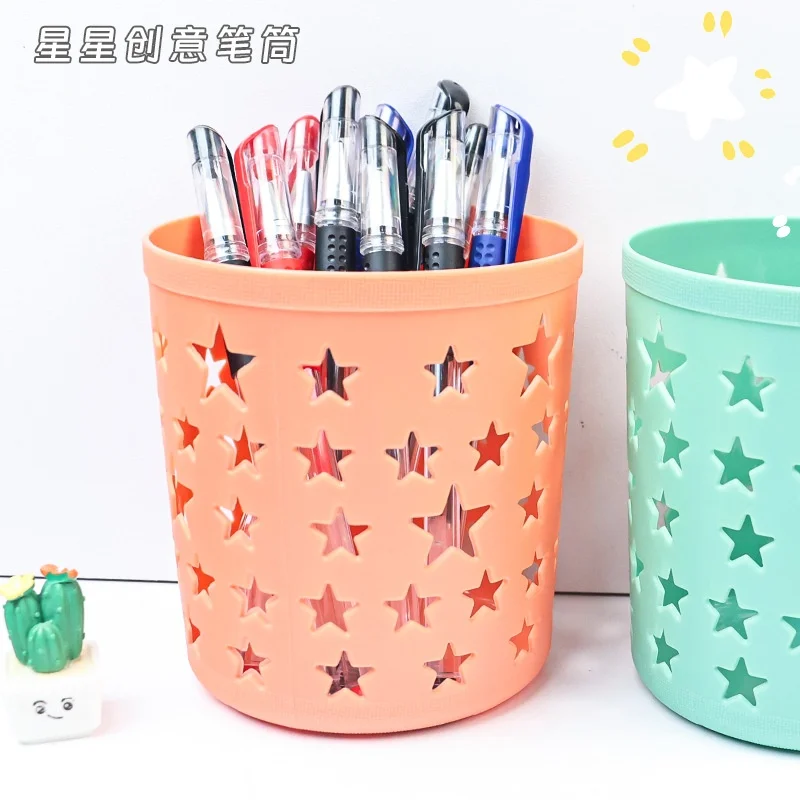 1Pcs Creative Hollow Storage Pen Case Suitable For Student Assistance Large Capacity Pen Holder Makeup Brush Storage Box