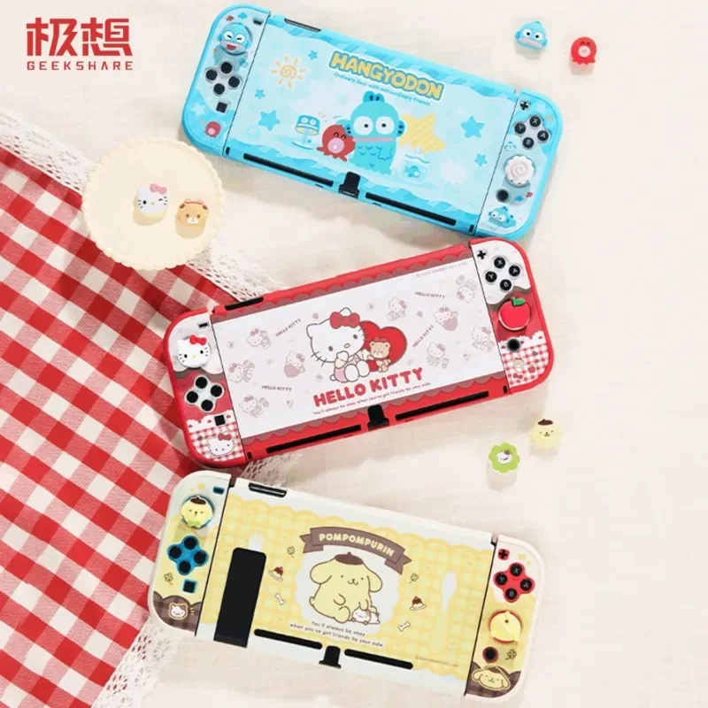 

New Kawaii Desirable Switch OLED Protective Shell Hard Shell Cute for Switch NS2 Protective Case Sanrio Hello Kitty Fashion
