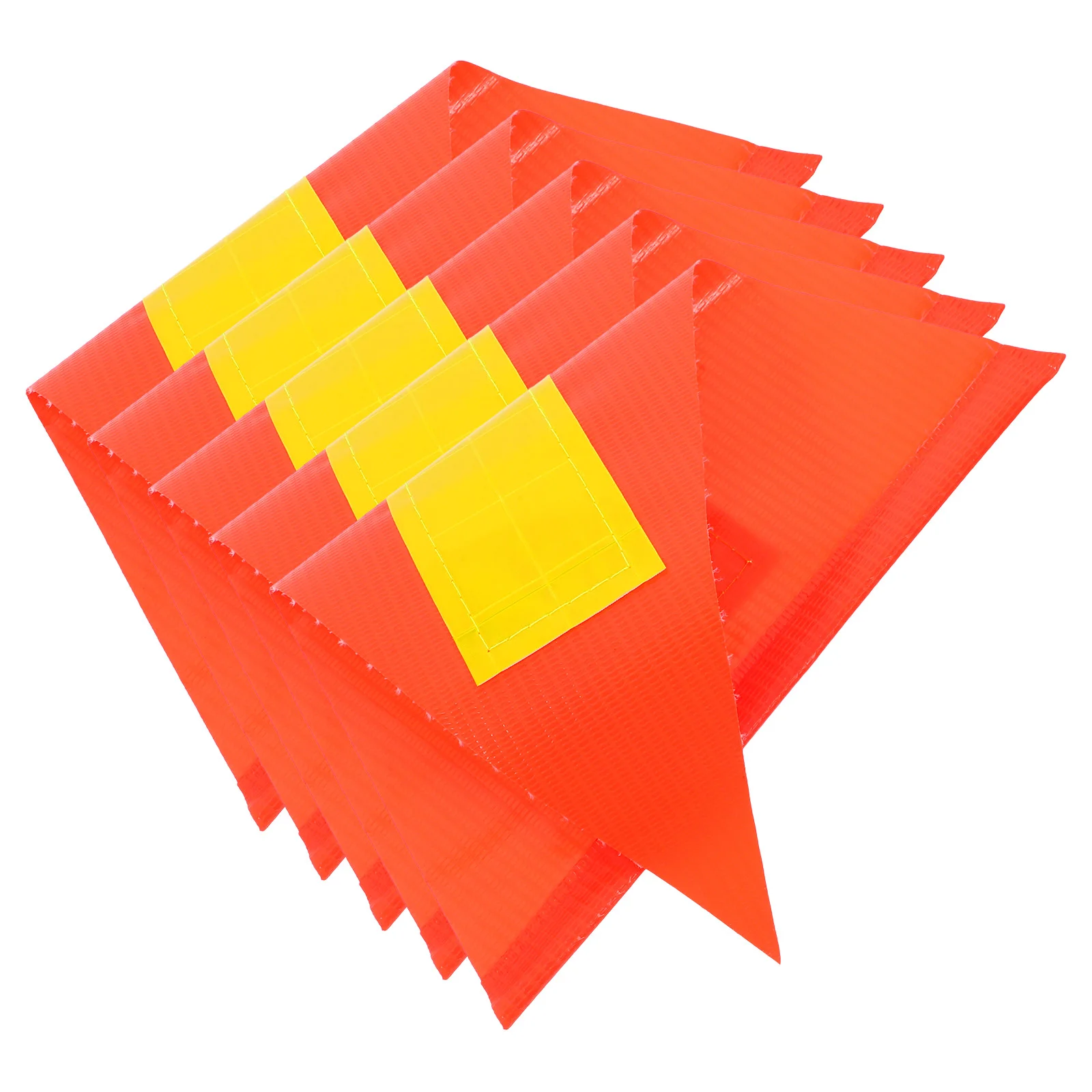 5 Pcs Caution Tape Reflective Pennant Bike Flags Cycling Safety Red Warning Child