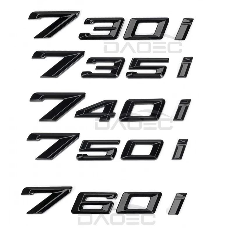 

Car Rear Trunk Words Letters Logo Badge Emblem Decals Sticker For New BMW 7 Series 730i 735i 740i 750i 760i G70 2023 2024