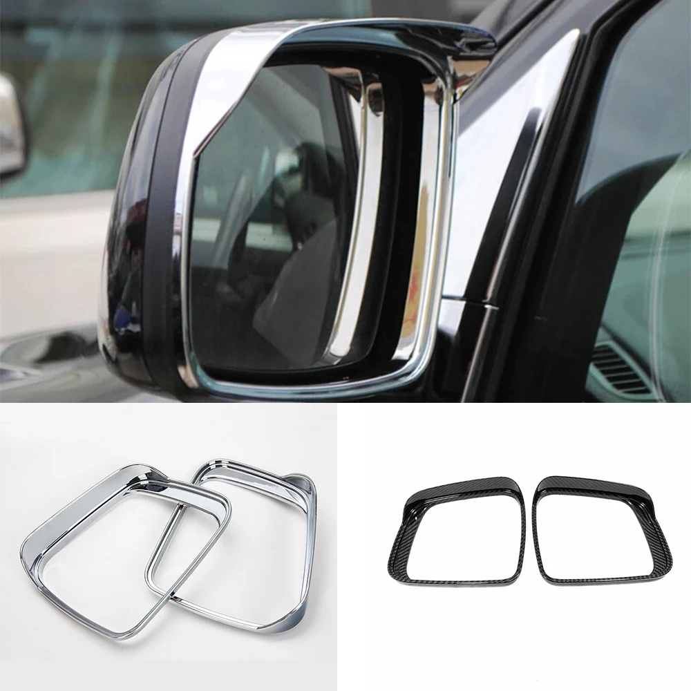 

Rear view mirror block rain eyebrow Cover Trims ABS Chrome Car Styling Accessories 2pcs For dodge durango 2017 2018 2019