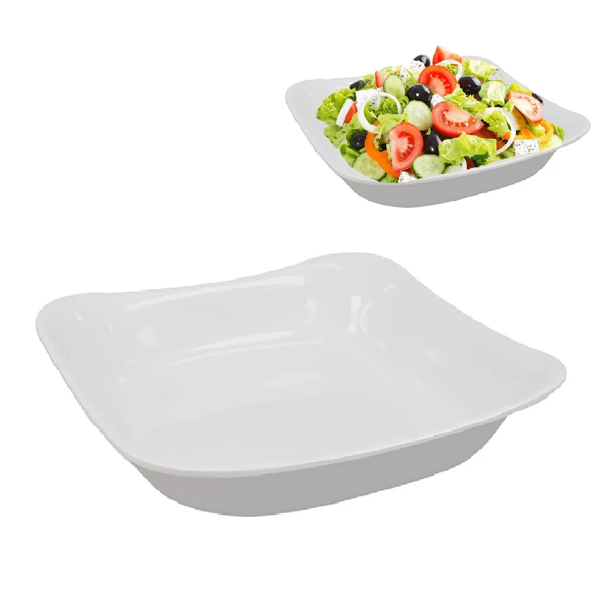 Bowl Pot Bowls Square Melamine Salad Bowl 650ml