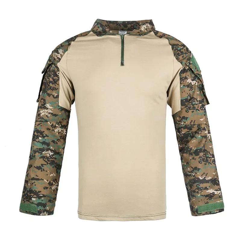 Camouflage 9 Colors   Hiking Uniform Hunting Shirt Cargo Multicam Airsoft Paintball Tactical Cotton Clothes