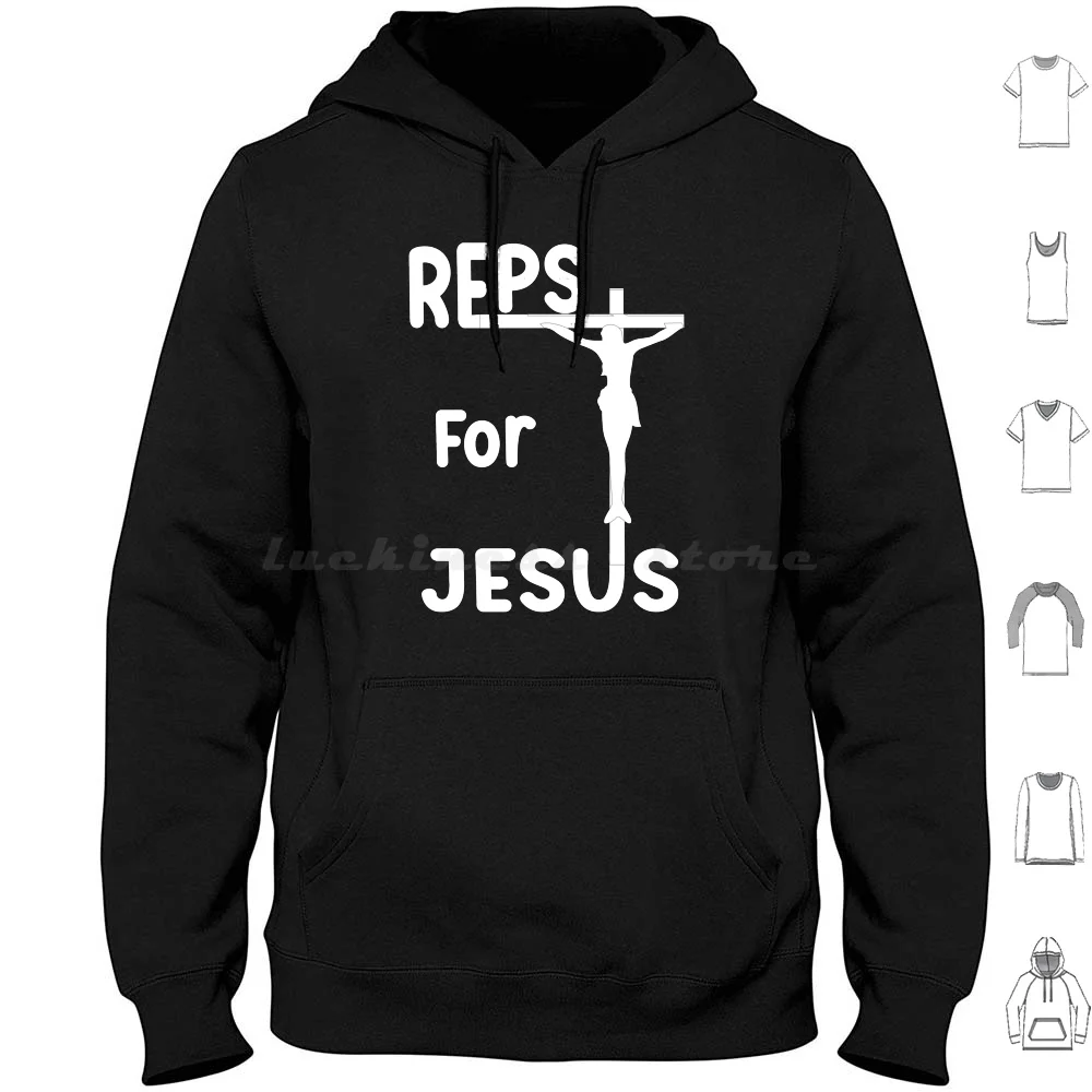 

Репс для Иисуса Толстовки с длинным рукавом Репс для Иисуса Крест Иисуса Христианство Библия Католический метододист Бог Юмористический