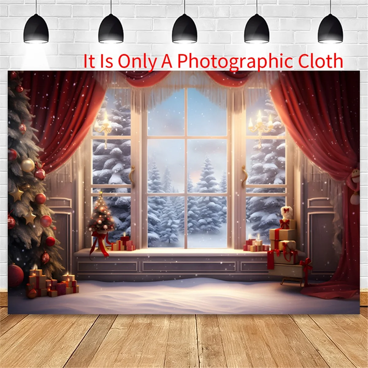 التصوير القماش 210x150 سنتيمتر عيد الميلاد خلفية القماش عيد الميلاد نافذة الأطفال استوديو الصور صور خلفيات للتصوير الفوتوغرافي ، E