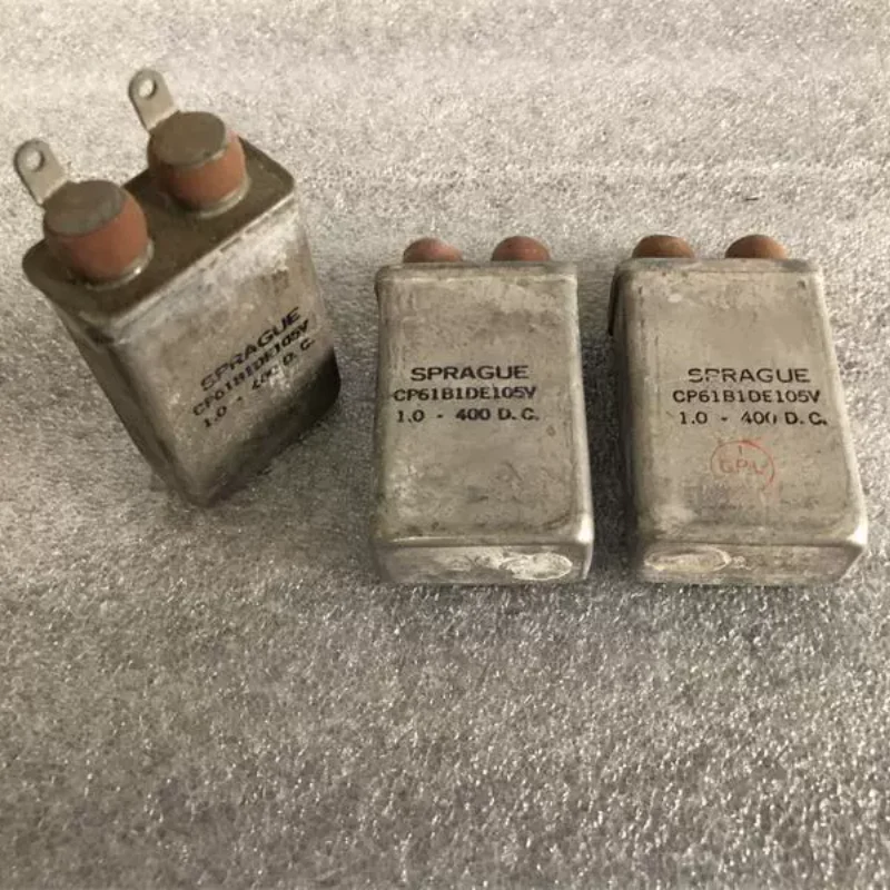 Antique SPRAGUE Sibi CP61B 105J 400V 1UF High Voltage Gallbladder Machine Coupled Oil Immersed Capacitor