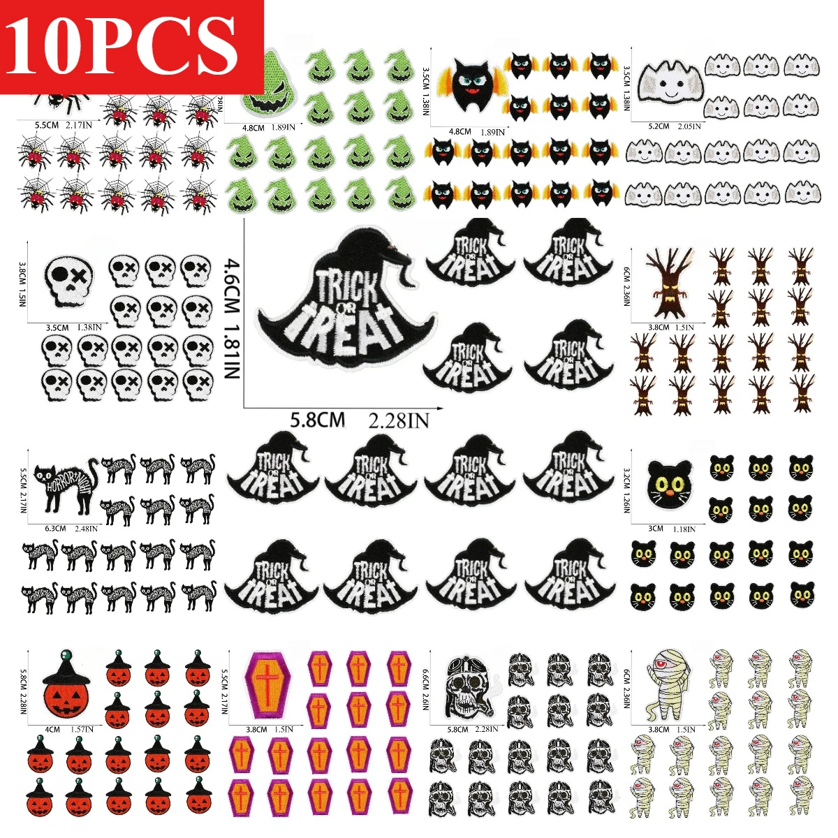 

10/23 шт., оптовая продажа, лоты/комплект ужасов, призрак, дом с привидениями, мумия, нашивка, вышивка, сделай сам, тканевая наклейка, значок, гладильные джинсы/плащ