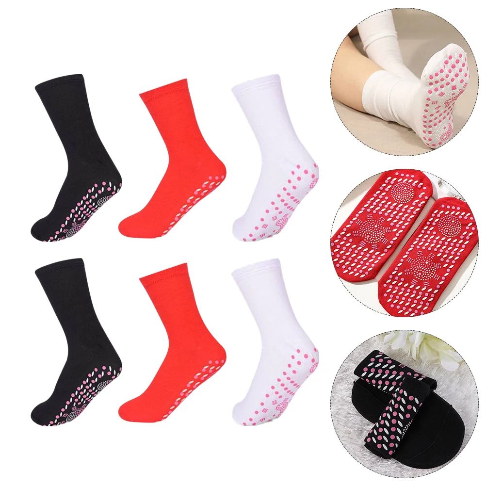 

3 пары самонагревающихся носков для мужчин и женщин, теплая терапия, ткань унисекс, сохраняет ноги, теплые, катание на лыжах, сноуборде, кемпинг, пеший туризм