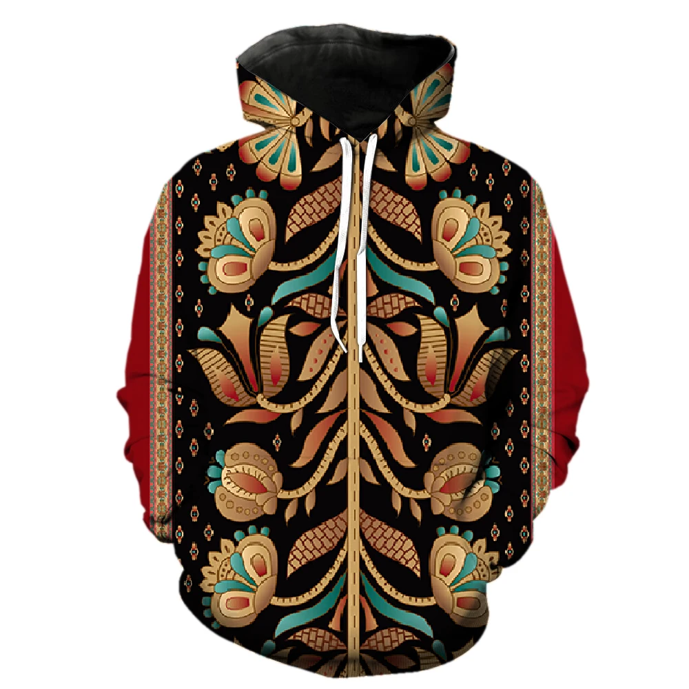 

Persian Style Pattern Men's Hoodies 3D Printed Casual Unisex Streetwear Fashion Tops Long Sleeve Cool With Hood Jackets Funny