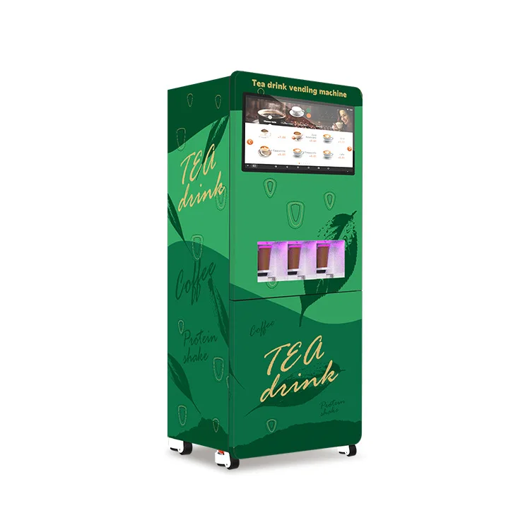 Commercial three-channel cup tea vending machine, self-service cup tea machine, intelligent control, fast dispensing