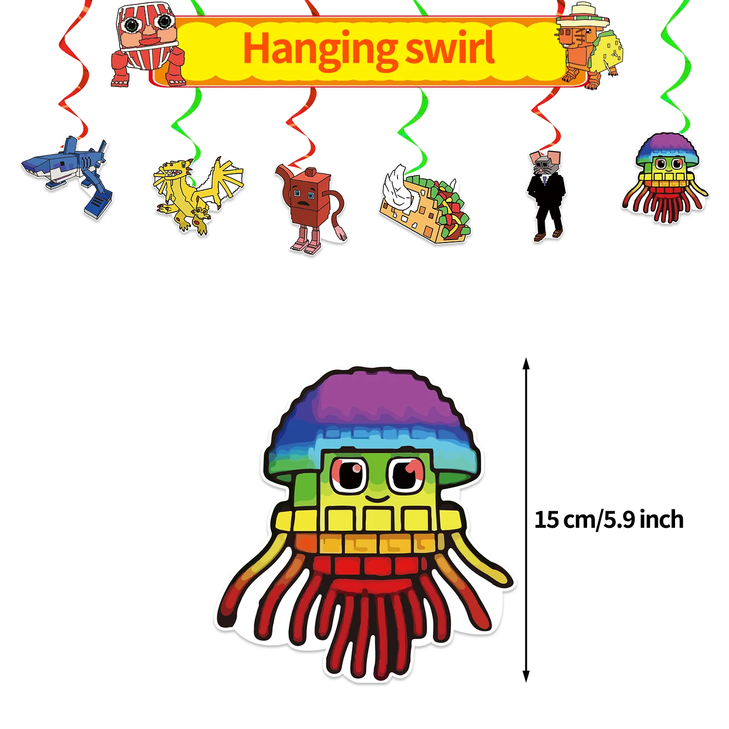 لعبة ساخنة سرقة موضوع Brainrot راية حفلة رقم 9 بالون المشجعين حفلة عيد ميلاد بالونات كعكة توبر خلفية الديكور لعبة حفلة