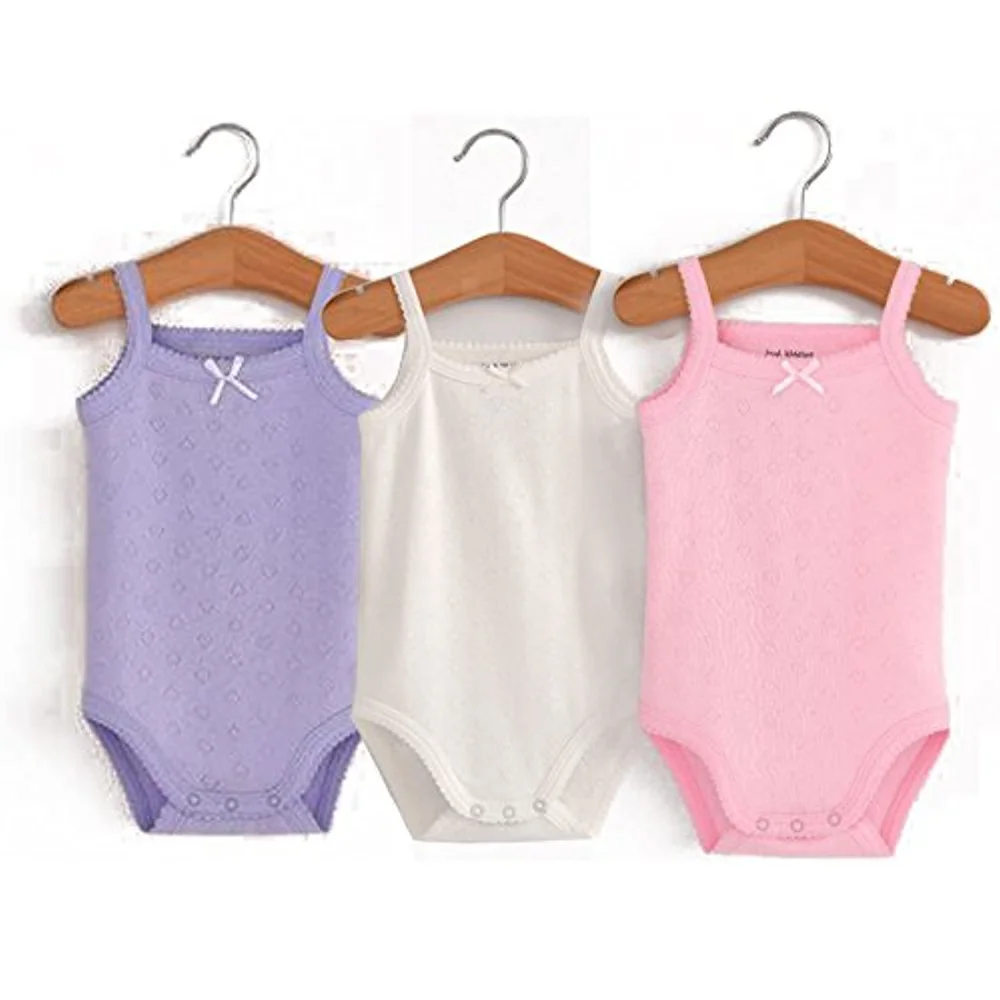 Baby Cotton Sleeveless Rompers Clothes for 0-12-36M Newborn Girls Toddlers Kids One-pieces Bodysuits Summer Outfit for Kids 2023