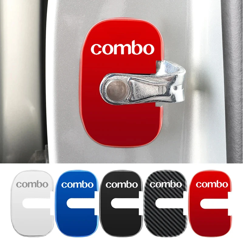 4Pcs Car Door Lock Covers for Combo Logo 2023 Movano VXR Grandland Auto Doors Locker Cover Protection Stickers Accessories