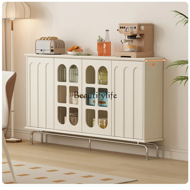 

13American-Style Retro Ultra-Thin Sideboard Cabinet, 20cm Wall Edge, Light Luxury