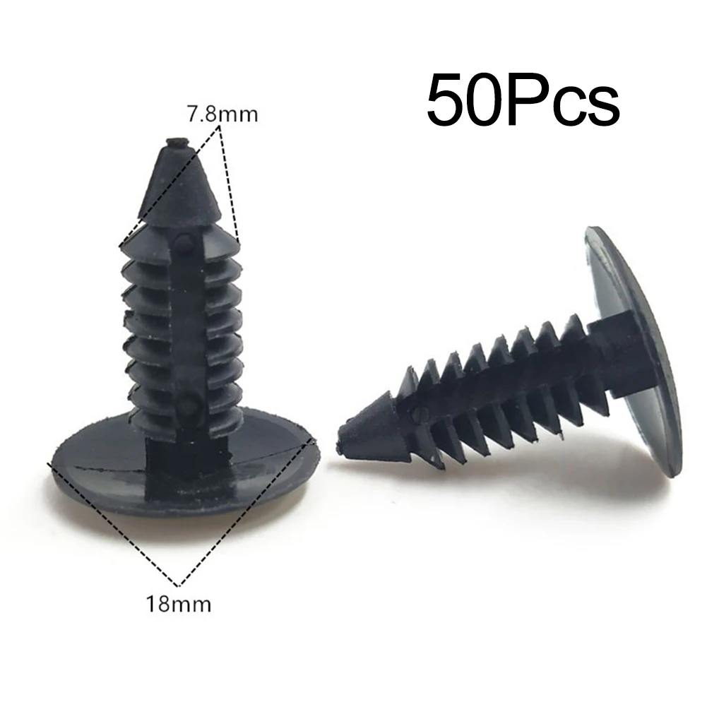 None Screws Fastener Clip Fastener Clips Car Accessories 50pcs 7.8mm Interior Rivets Fastener Practical Push-type