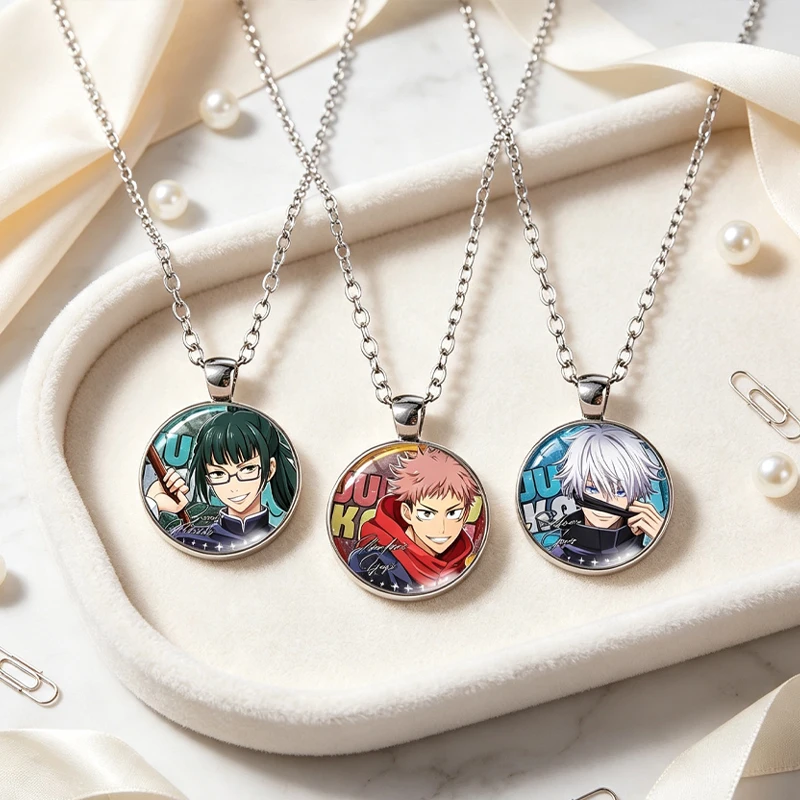Jujutsu Kaisen Good-looking Necklaces for Men Women Anime Cartoon Printed Necklace Couple Fashion Simple Necklace Couple Gifts