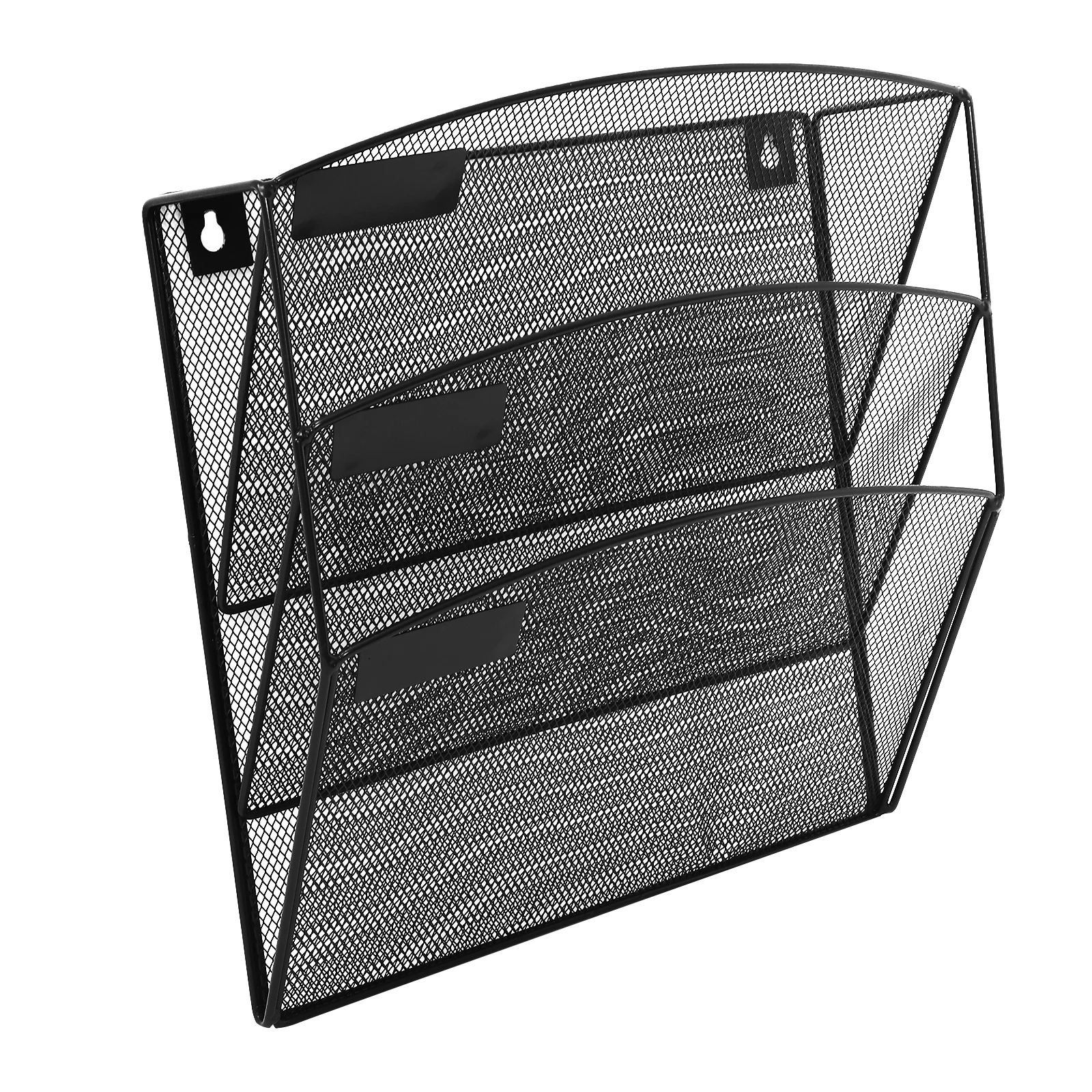 Soporte colgante Vertical de pared multicapa para oficina, estante de almacenamiento para carpetas, soporte montado en la pared, organizador de carpetas de puerta de Metal